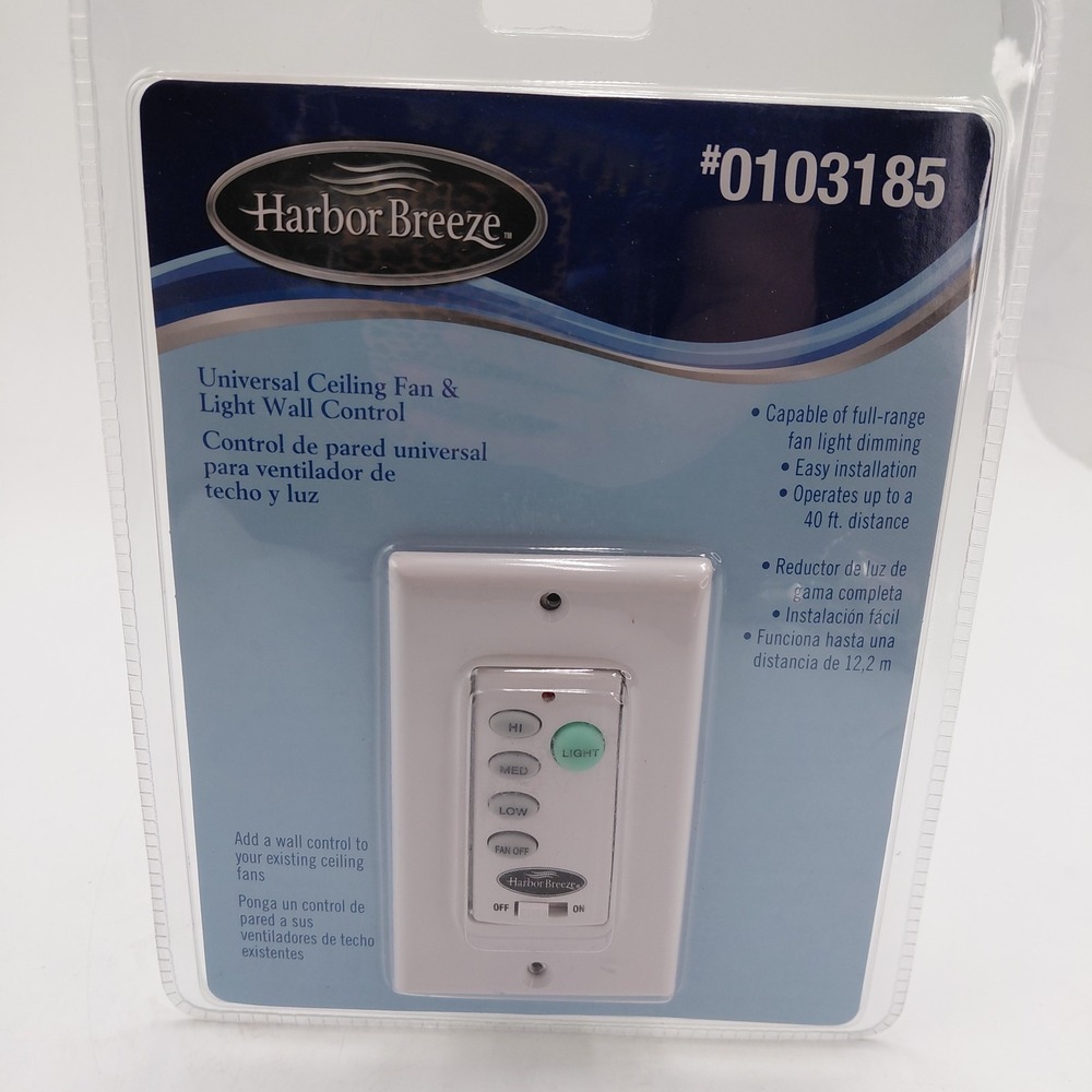 Harbor Breeze Universal Ceiling Fan & Light Wall Control #0103185 WCI-100L NEW